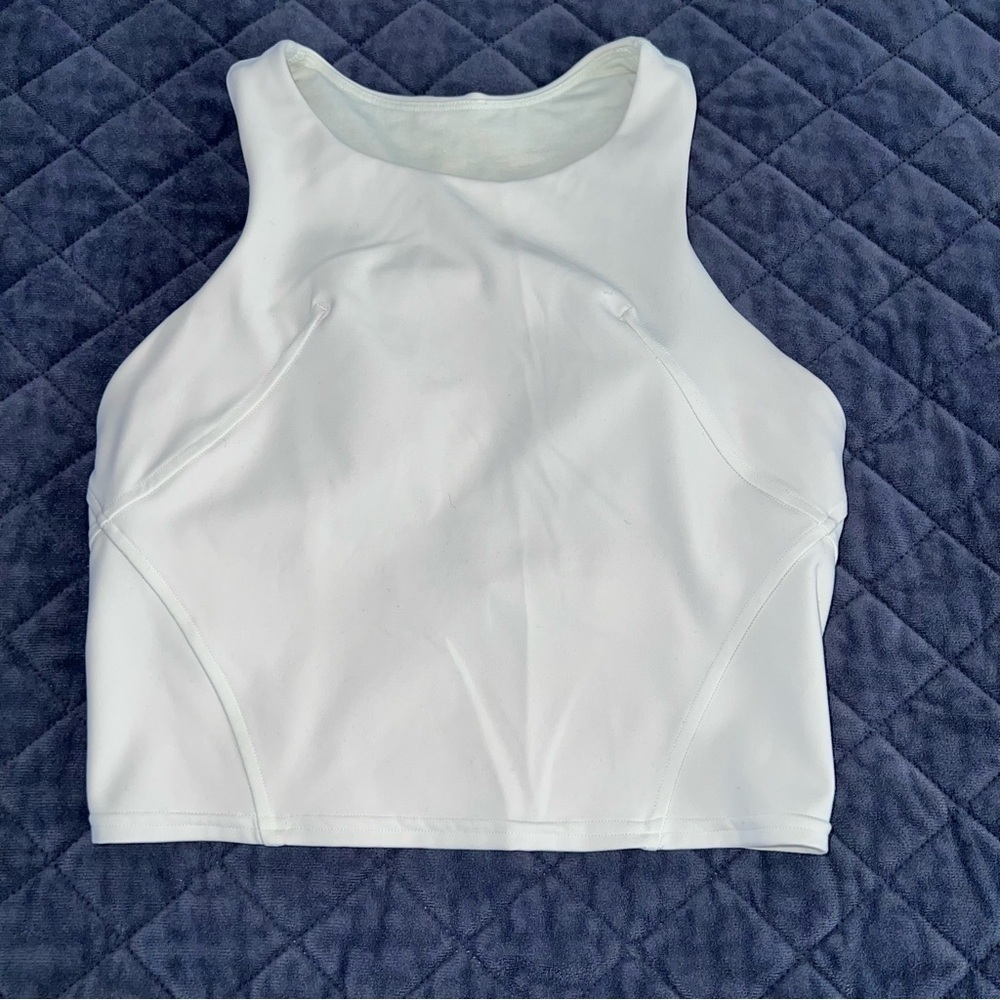 Lululemon Invigorate Training Tank Top Women 4 Crop Elixir Built In Bra B17